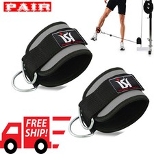 Exercise Ankle Straps Weight Lifting Gym D Ring Cable Attachment Strap Work out