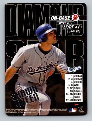 2000 MLB SHOWDOWN PROMO DIAMOND STAR SHAWN GREEN RARE