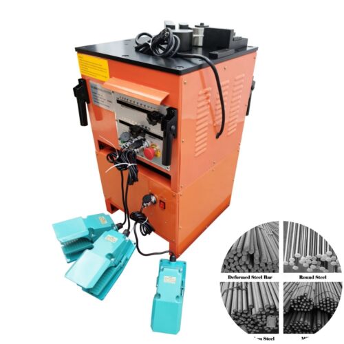Electric 110V 1" Rebar Bending Cutting Machine Steel Rould Bar Bender 0-180°
