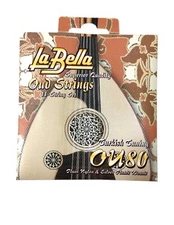 La Bella Strings Oud 11 String Set Turkish Tuning Plain Nylon and Silver Wound