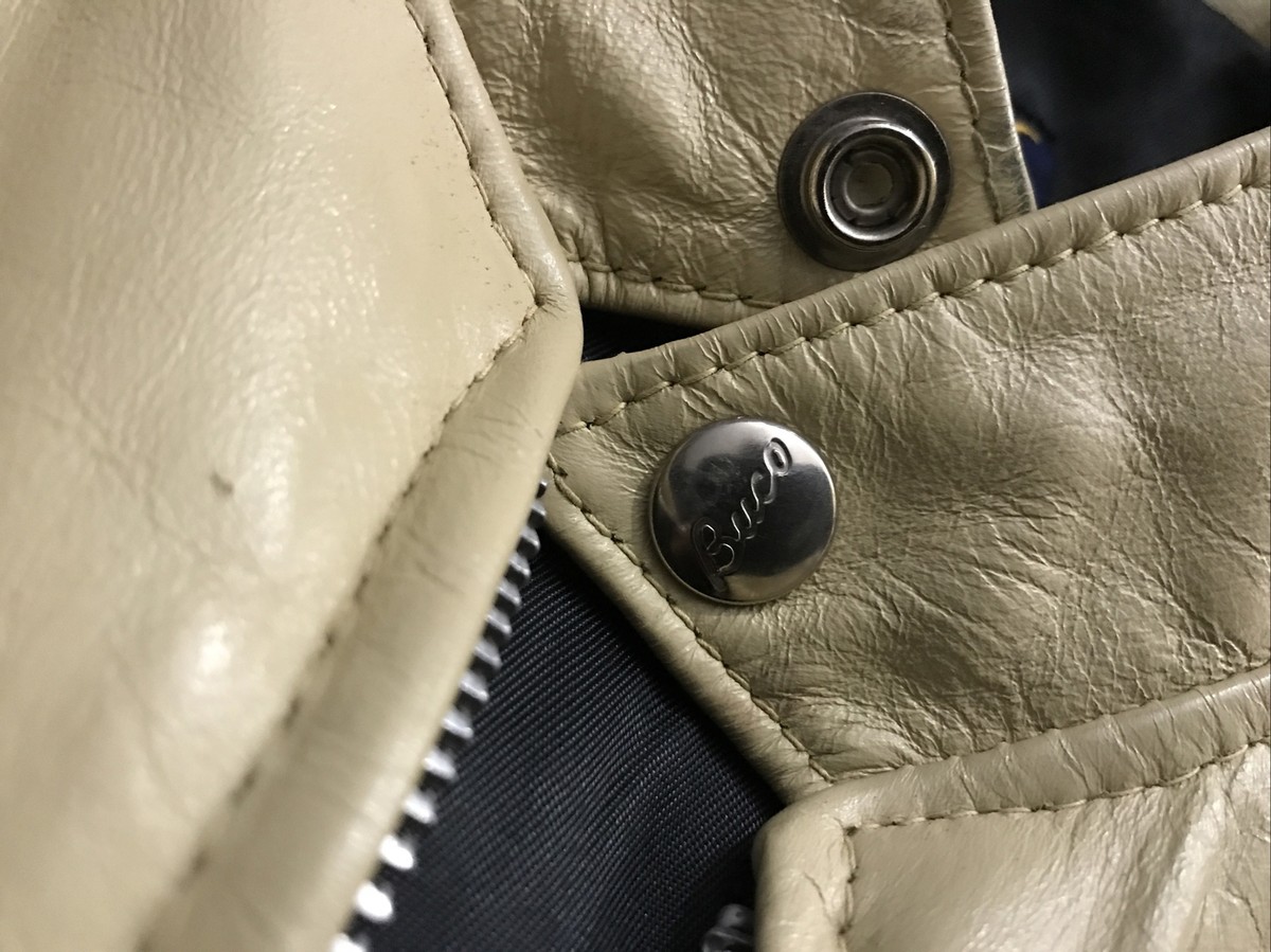 Original Vintage Cream Buco J-100 Steerhide Cafe Racer Original Vintage Cream Buco J-100 Steerhide Cafe Racer