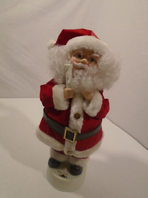 Vtg 1989 Telco Animated Musical SANTA Figure CANDLE LIGHT Music Motion  Working