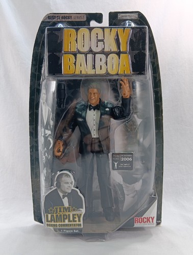 Rocky Balboa JIM LAMPLEY Boxing Commentator Action Figure Jakks Pacific 2007