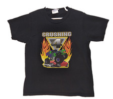 Port  Company Boys Youth XS 5-6 T Shirt Black Graphic Print Black Short Sleeve