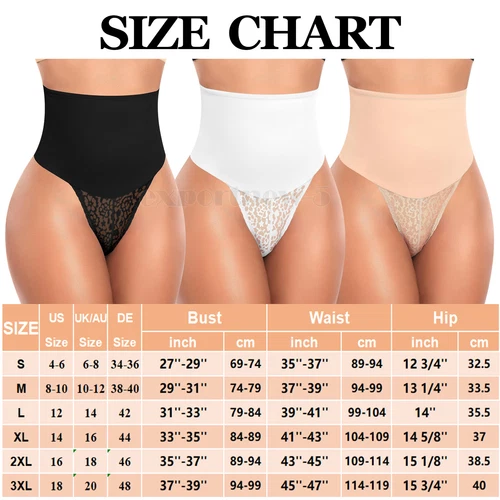 Women Tummy Control Body Shaper Trainer High-Waist Thong Panty Boned Shapewear - Picture 2 of 21