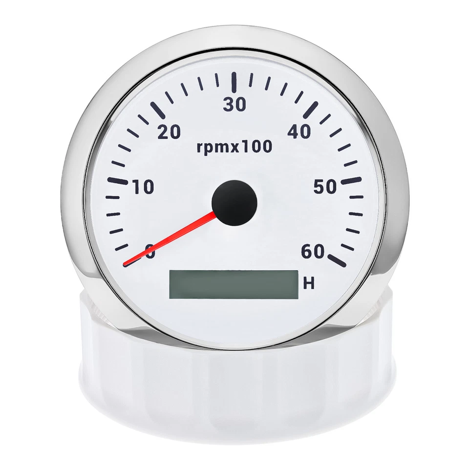 6 Gauge Set 85mm Boat Car GPS Speedometer 200kmh Tacho&52mm Fuel Oil Temp Volt - Image 3 of 4