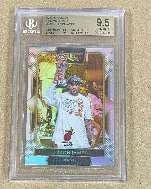 2016-17 Select Prizms Silver Lebron James #289 BGS 9.5 W/10 Edges Heat $699.99