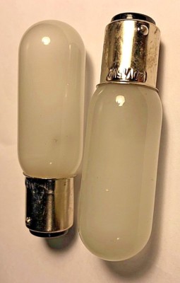 2 Smoked Frosted Light Bulbs for Elna Sewing Machine that fit Many Models