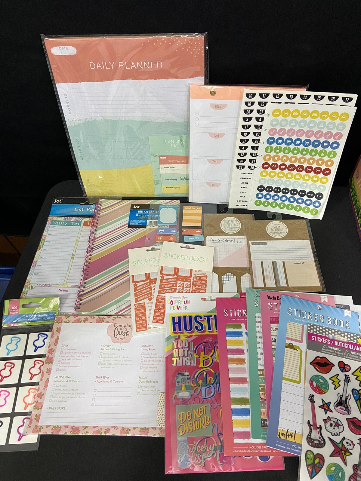 Planner Stickers, Sticky Notes, Weekly Panners, Checklists 3ib 6oz Lot Unused-image