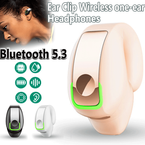 NEW Ear Clip Bluetooth 5.3 Headset Wireless Earbuds Earphones Stereo Headphones - Picture 8 of 24