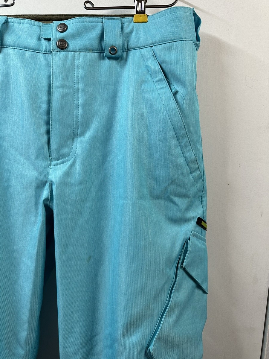 Burton Cargo GMP Snow Pants Small Teal DryRide Vented Waterproof