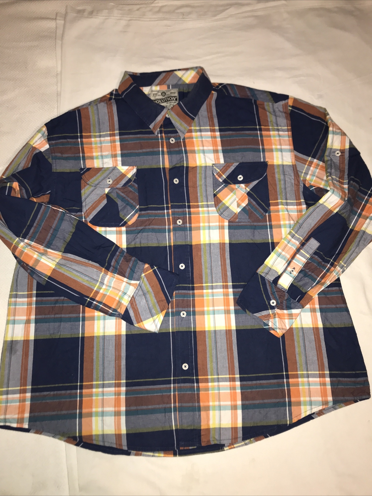 Evolution Design Shirt Button Down Long Sleeve Me… - image 2