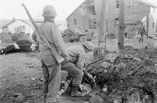 WW2 WWII Photo World War Two  Battle of Bulge Scene December 1944 Wehrmacht