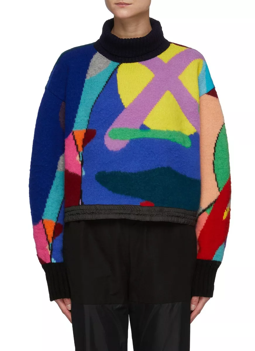 BNWT AW21 SACAI x KAWS JACQUARD SWEATER 3