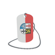 Dog Tag Flag Worms OT Ibersheim Dog Tag Aluminium 30 x 50 mm