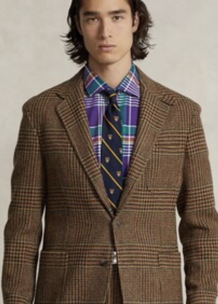 Polo Ralph Lauren RL67 Blazer Jacket Glen Plaid Gents Tweed