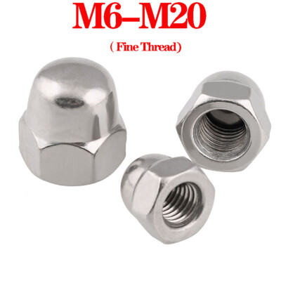 A2 304 Stainless Steel Dome Cap Nuts Fine Thread- M6 M8 M10 M12 M14 M16 M20