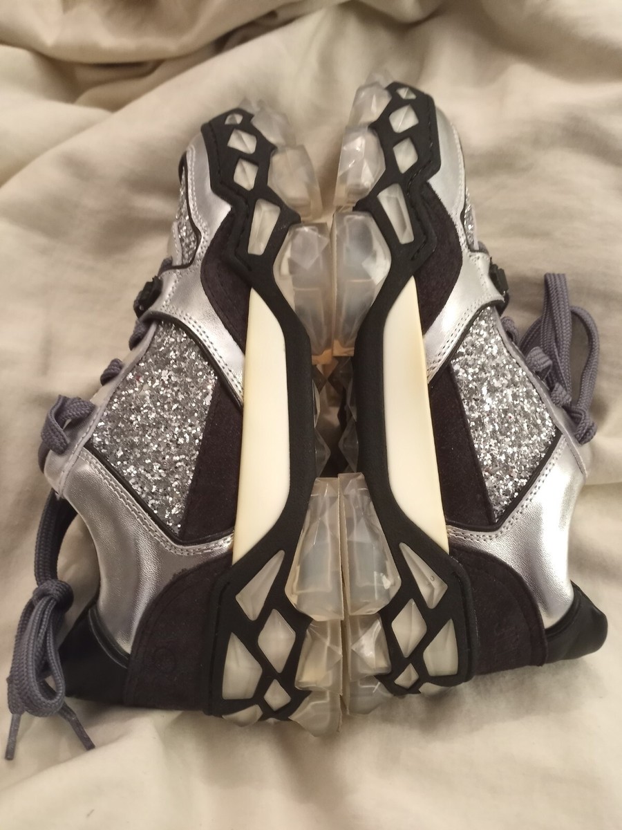 スニーカー Jimmy Choo 'Diamond X' sneakers (DIAMONDXIIFLMX XBLACK) Diamond X II/F | Black Leather Trainers | JIMMY CHOO