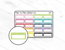 1878~~Thankful For Boxes Planner Stickers.