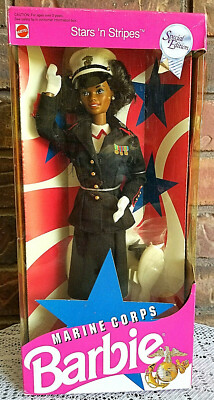 *  AFRICAN AMERICAN (SPECIAL EDITION) STARS 'N STRIPES MARINE CORPS Barbie