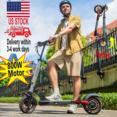 800W Motor Electric Scooter Teens 28Mph 48V 10in Folding Fast Speed E-Scooter US