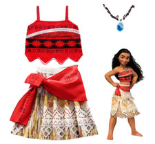 Adult Girls Costume Disney Moana Princess Fancy Dress Cosplay Deluxe Dress UK