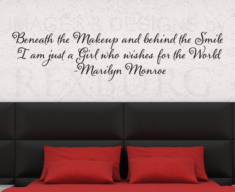 Beneath the Makeup Marilyn Monroe Vinyl Wall Decal Sticker J63