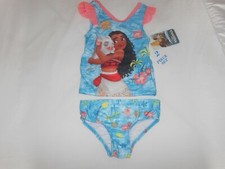 NEW, BABY GIRLS DISNEY MOANA 2 PIECE SWIMSUIT, SIZE 12 MONTHS