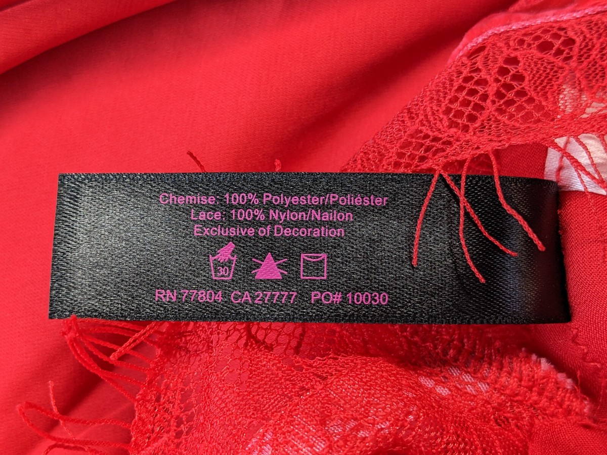 Dreamgirl Tank Camisole Adjustable Straps Red Lace Trim Size Small NWOT View 6