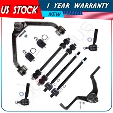 For 1998-2011 Ford Ranger 10Pcs Upper Control Arm Ball Joint Tie Rod End Kit