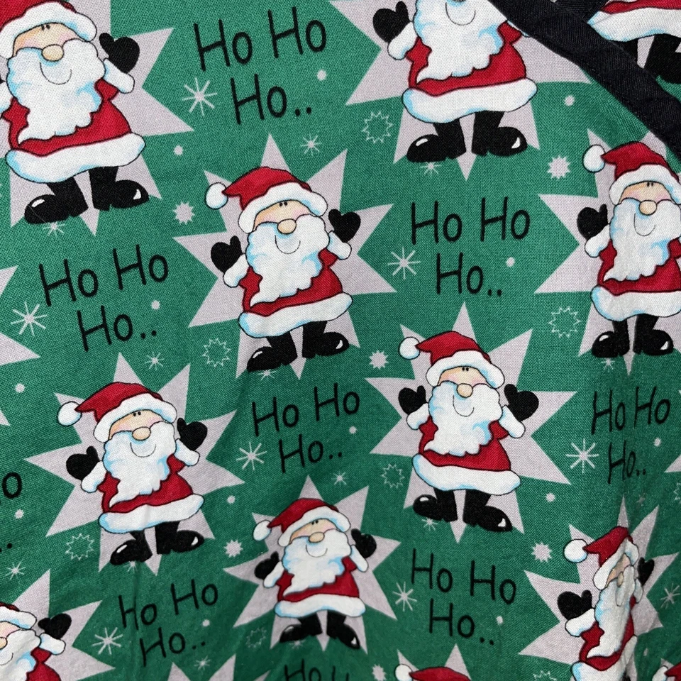 TAFFORD Mujer Verde Santa Ho Ho Ho Copo de Nieve NAVIDAD EXFOLIANTE TOP Mediano Algodón Foto 2 de 4