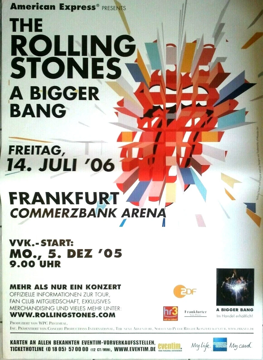 ROLLING STONES 2006 FRANKFURT - orig. Concert Poster - Konzert Plakat - DIN A0