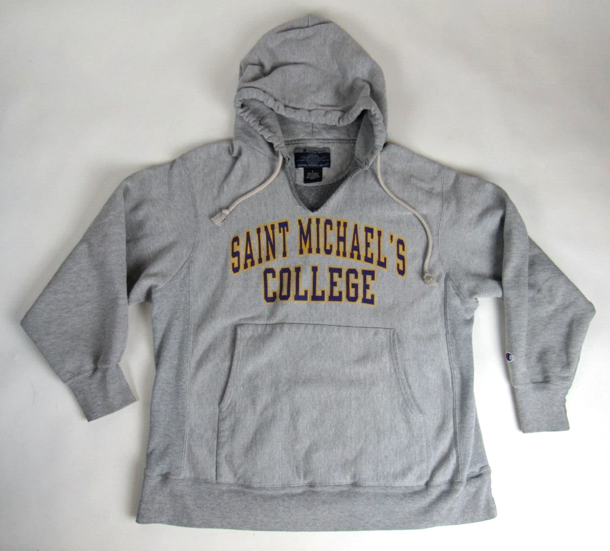Vtg Champion Reverse Weave Saint Michael's College Hoodie Sweatshirt L 90s 00s