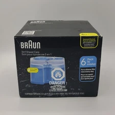 Braun Clean & Renew Refill Cartridges Lemon Scent 6 Ct. Pack of 1 Shaver Cleaner