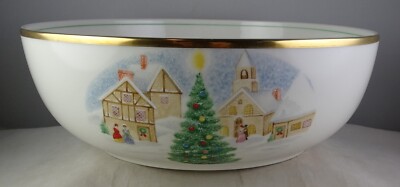 Mikasa Merry Christmas  8'' Round Vegetable Bowl Bone China Excellent Condition