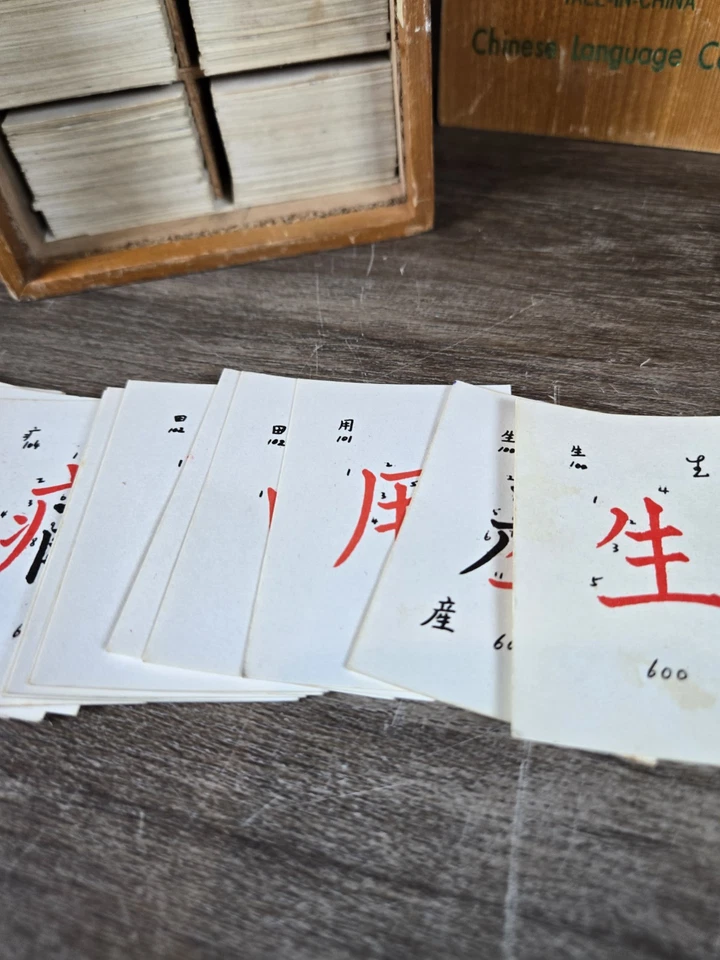 Tarjetas Flash Yale en China Caracteres Chinos Raros Idioma 1000 piezas De Colección Años 60 Foto 3 de 4