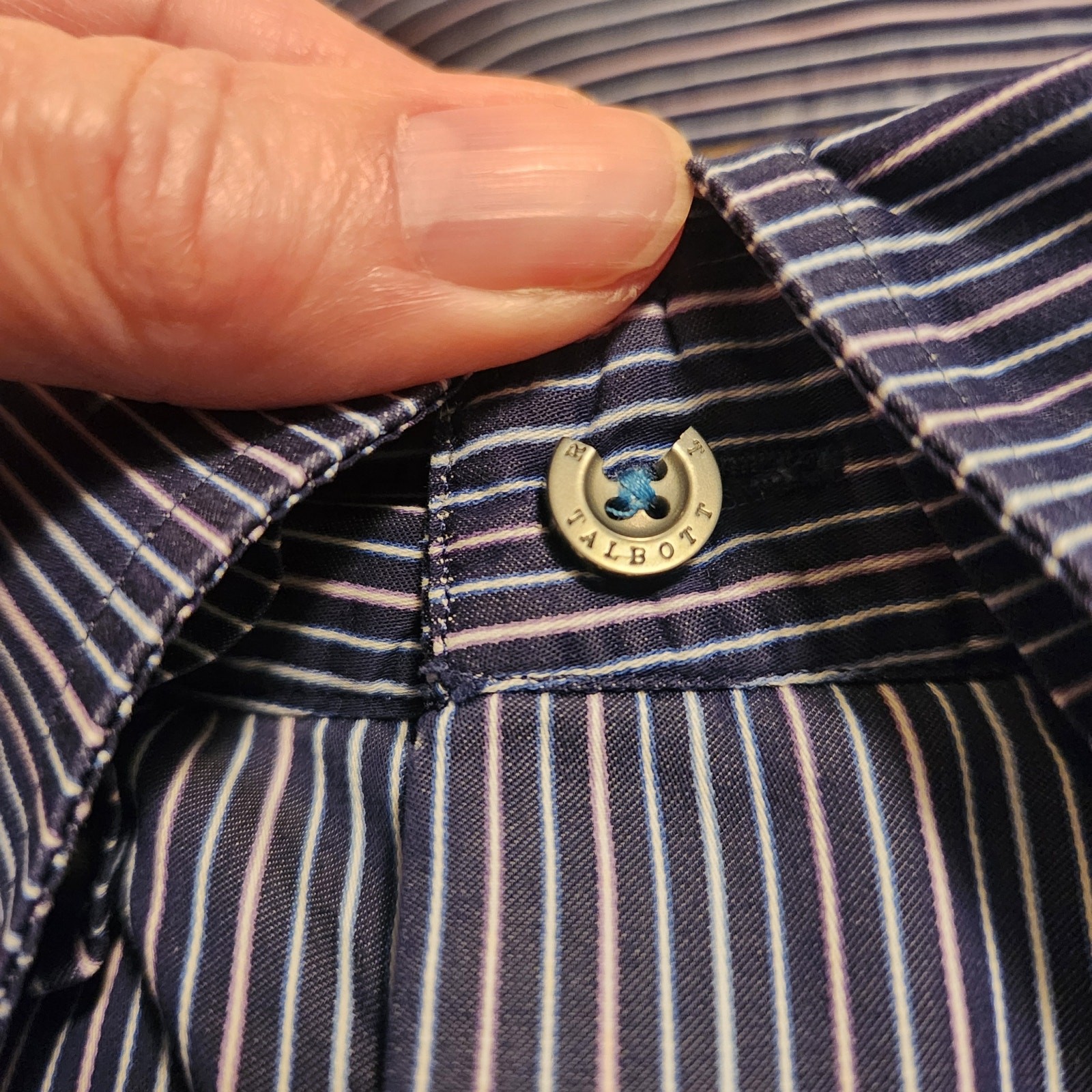 Robert Talbott Button-down Shirt Thin Stripes Hid… - image 7
