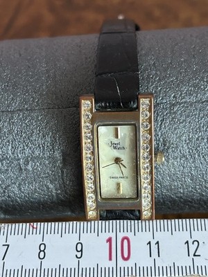 Jewel Watch Quarz Analoguhr Swiss Parts mit Dekorsteinen Vintage