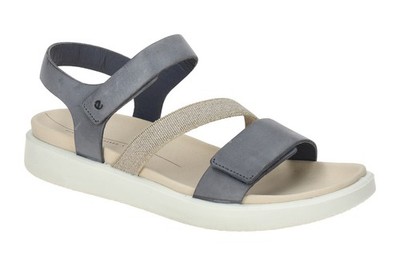 Ecco FLOWT Damen Sandalette - Riemchen Sandalen blau Freizeit NEU