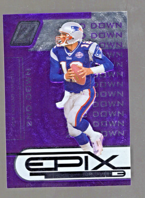 2005 Tom Brady Donruss Zenith #E-24 Epix Purple 2nd Down #/250  New England 