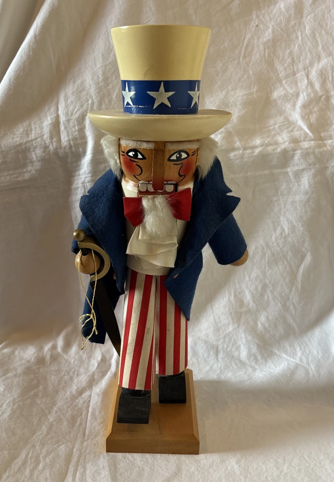 VINTAGE 15" STEINBACH GERMAN NUTCRACKER UNCLE SAM S670 W/ SWORD