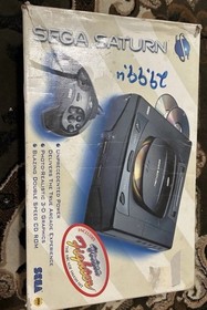SEGA Saturn Black Console w/ Box & Controllers, Dual Speed CD-ROM NTSC-U/C