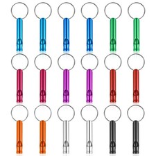 Prasacco 18 Pcs Emergency Whistle with Keychain, Survival...