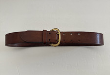 Ralph Lauren Brown Leather Double Prong Belt size Large