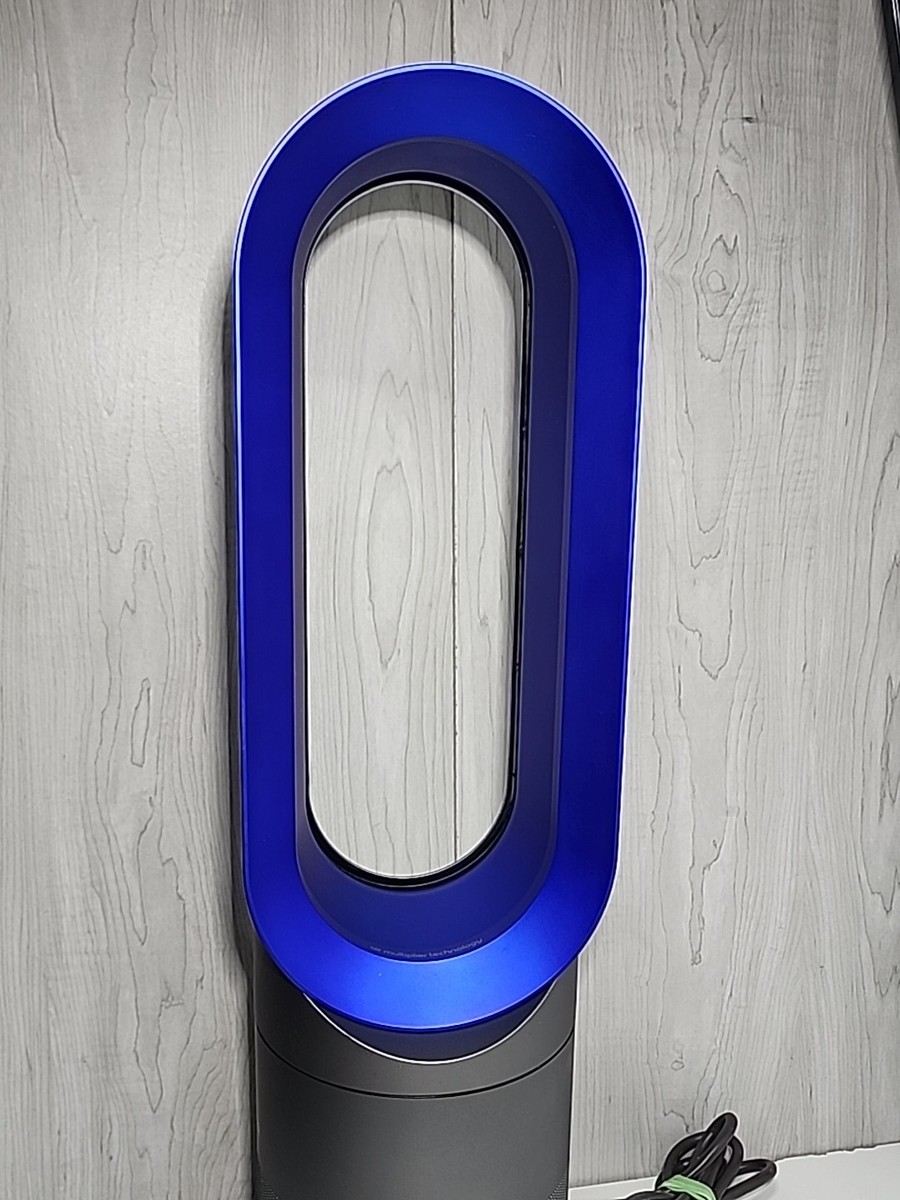 Dyson AM04 Hot + Cool Fan Heater, silver and blue for sale online