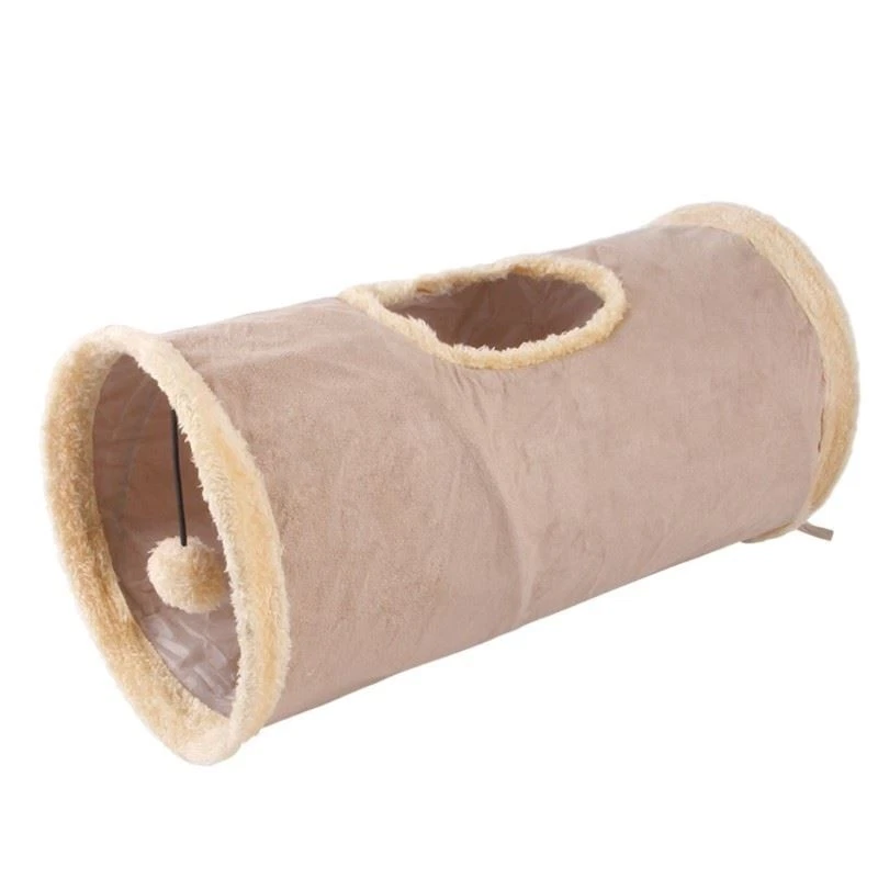 Warm Suede for Cat Tunnel Toy Winter Indoor Pet toy for Small Dogs Cats Rabbits