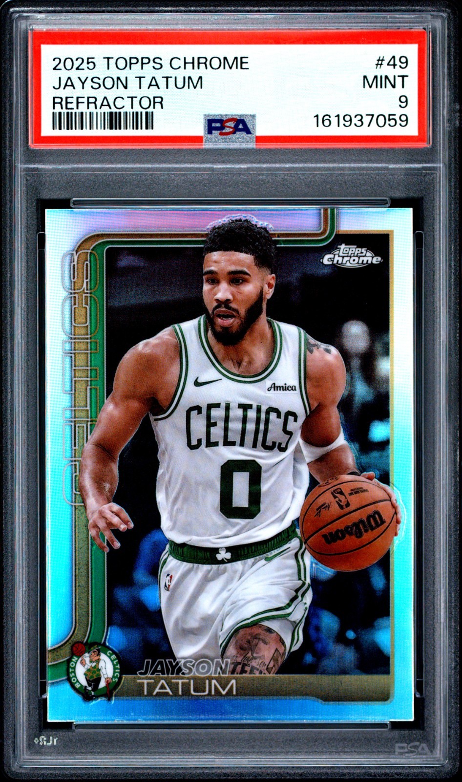 2025 Topps Chrome Refractor #49 Jayson Tatum PSA 9 MINT