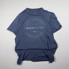 Quiksilver Surfing graphics Blue short sleeve tees in L