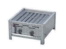 Gasgrill 2 flammig mit Rost Edelstahl zerlegbar 48 x 53 x 27 Gastrobräter Grill