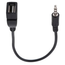 Audio AUX Jack 3.5mm Male to USB 2.0 Type A Female OTG Converter Adapter Cable